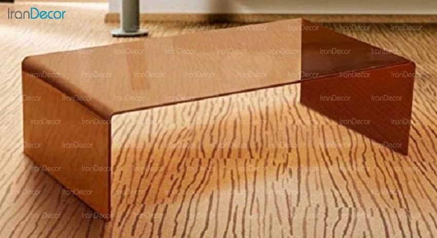میز جلو مبلی شیشه ای برنز مدل کیمیا از اطلس