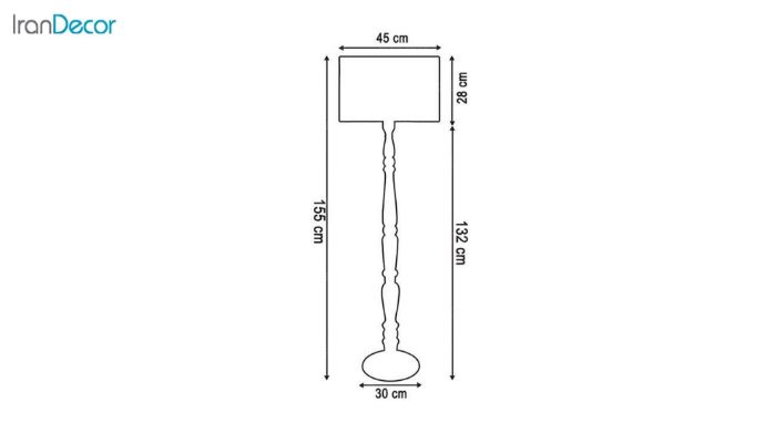 آباژور ایستاده چوبی مدل آرام 03/ML7004 جزئیات