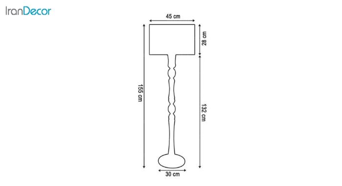 آباژور ایستاده چوبی مدل آرام 08/ML7011 جزئیات