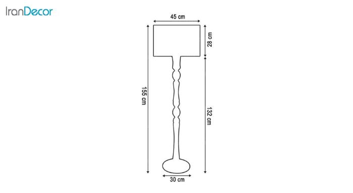 آباژور ایستاده چوبی مدل آرام 14/ML7011 جزئیات