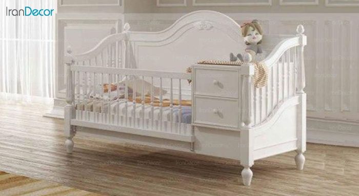 تخت خواب دو منظوره نوزاد و کودک فراز مدل F103
