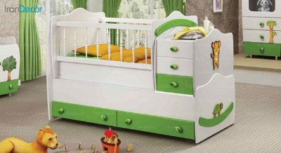 تخت خواب سه منظوره نوزاد و کودک فراز مدل F128