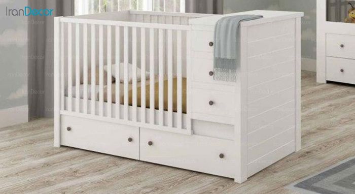 تخت خواب دو منظوره نوزاد و کودک فراز مدل F132