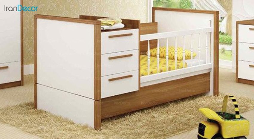 تخت خواب دو منظوره نوزاد و کودک فراز مدل H6134