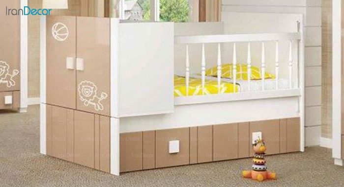 تخت خواب دو منظوره نوزاد و کودک فراز مدل F135