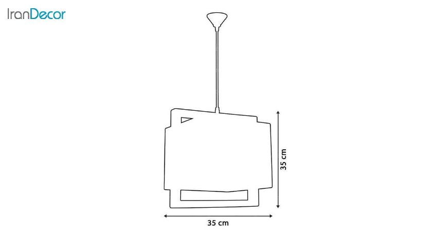 چراغ آویز چوبی آرام مدل A7034/03