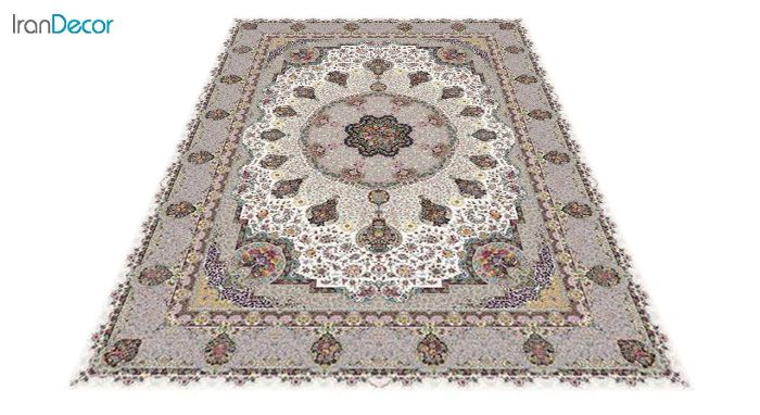 عکس فرش ماشینی 1200 شانه کشمیر طرح گلنوش کرم