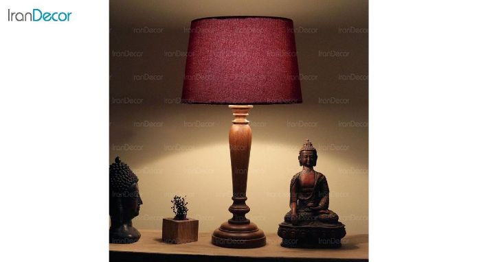 عکس آباژور رومیزی چوبی مدل SH101