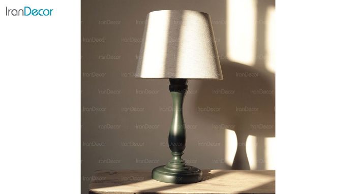 عکس آباژور رومیزی چوبی مدل SH107