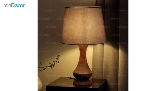 عکس آباژور رومیزی چوبی مدل SH117