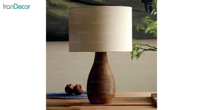 عکس آباژور رومیزی چوبی مدل SH121