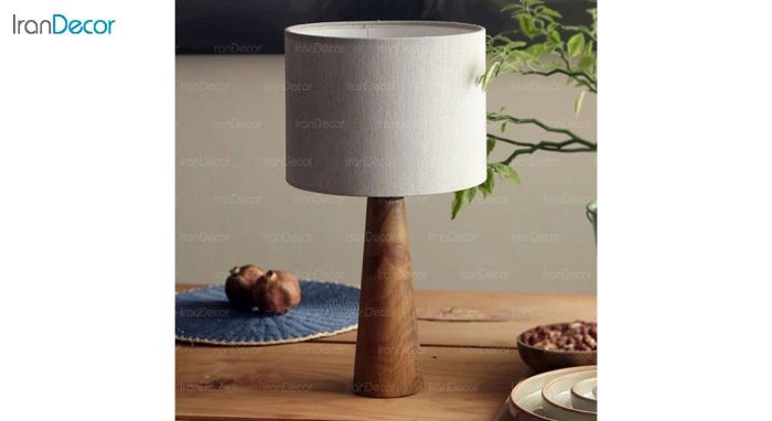 اصویر آباژور رومیزی چوبی مدل SH122