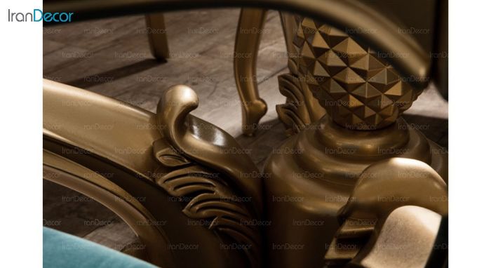 تصویر سرویس ناهار خوری سلطنتی ماندگار مدل سپید با صندلی رز
