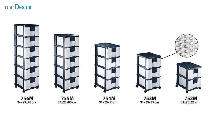عکس فایل پلاستیکی شش کشو ناصر پلاستیک مدل 756M