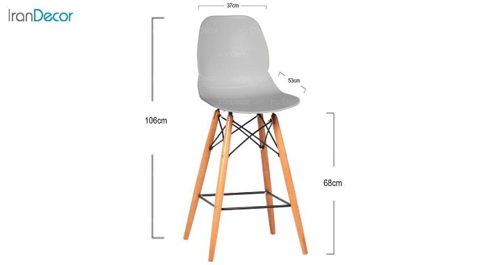 تصویر صندلی اپن بنیزان مدل کندو کد K600 با پایه چوبی