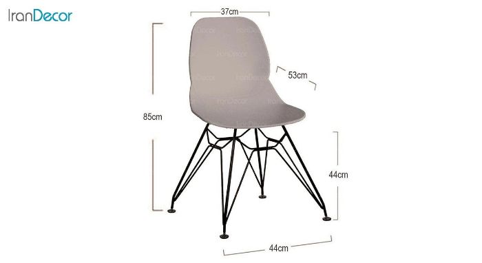 تصویر صندلی پایه ایفلی فلزی بنیزان مدل کندو کد K530S