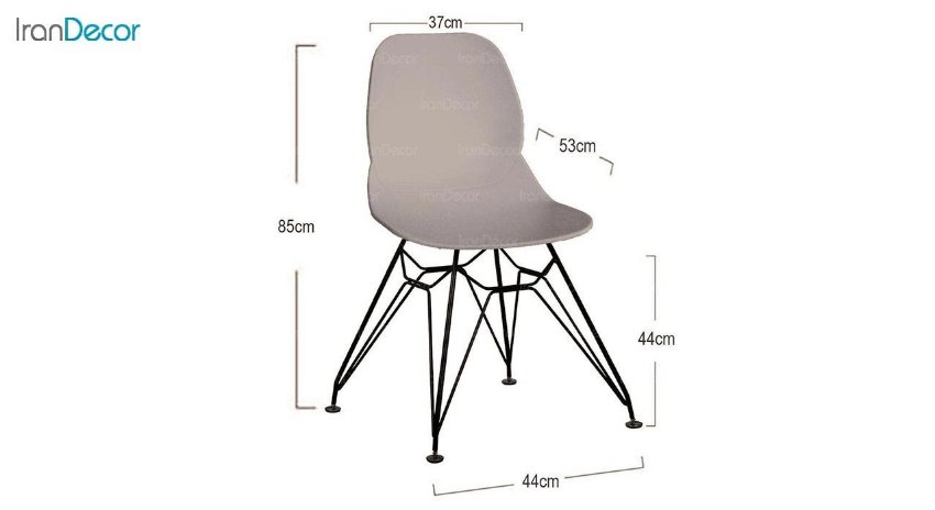 تصویر صندلی پایه ایفلی فلزی بنیزان مدل کندو کد K530S
