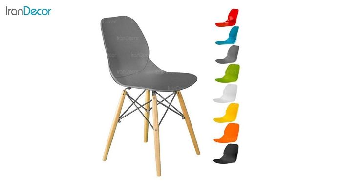 تصویر صندلی پایه ایفلی چوبی بنیزان مدل کندو کد K500