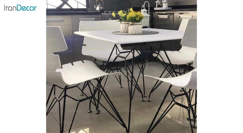 عکس صندلی پایه ایفلی فلزی بنیزان مدل مرجان کد M530S