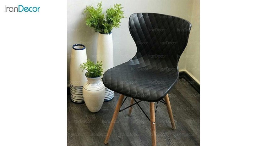 تصویر صندلی پایه ایفلی چوبی بنیزان مدل دیاموند کد B500