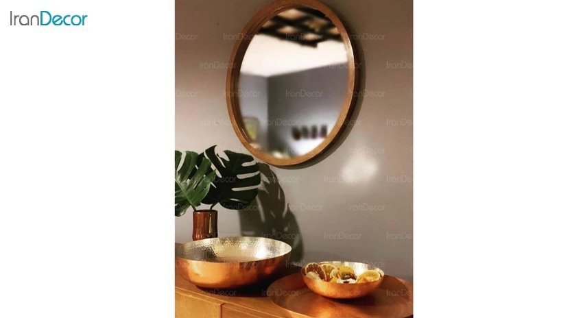 عکس آینه گرد دیواری مدل سان کد M