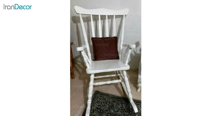 تصویر صندلی راک آمازون چوب مدل تاج ساده