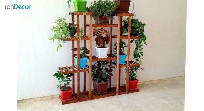 تصویر استند گل و گیاه چوبی مدل W64