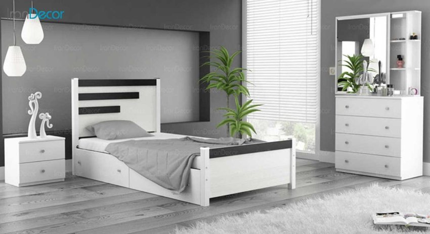 عکس و قیمت چیدمان تخت خواب یک نفره ماد مدل کارنو