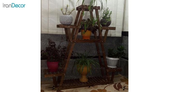 عکس استند گل و گیاه چوبی مدل W30
