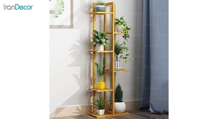 تصویر ست استند گل و گیاه چوبی مدل W31