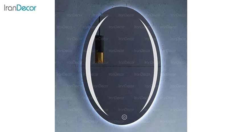 تصویر آینه بیضی هوشمند بک لایت مدل F-407