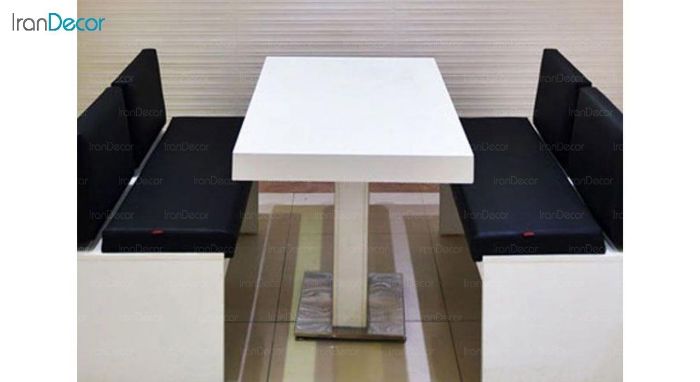 عکس میز مستطیل پایه فلزی جهانتاب مدل 1027WT کد 4361