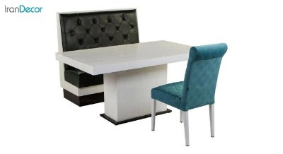 تصویر سرویس میز ناهار خوری جهانتاب مدل 1037W با صندلی رومینا و کاناپه رستو C