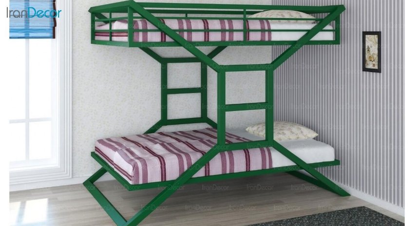تخت خواب دو طبقه فلزی دورمی مدل s12 