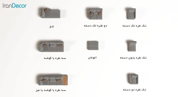 سرویس مبل راحتی نیلپر مدل مارکان Markan NHSS895